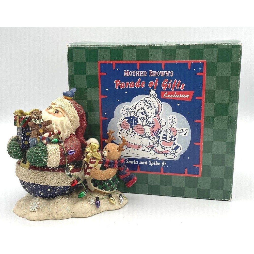 Vintage Coynes Mother Browns Parade of Gifts Santa & Spike Jr Christmas Figurine